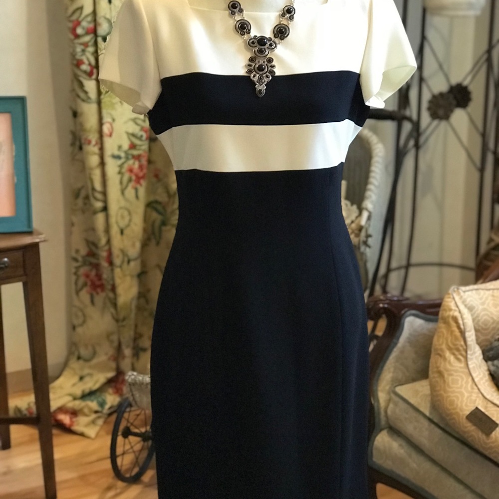 Black and cream dress
